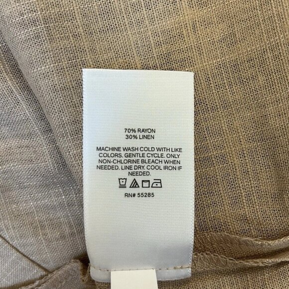 Express Women's Linen-Blend Sleeveless Button Up Shirt Beige Size XL NWT $54 - Picture 16 of 16